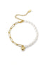 Bratara cu perle Evelyn (Silver/Gold)